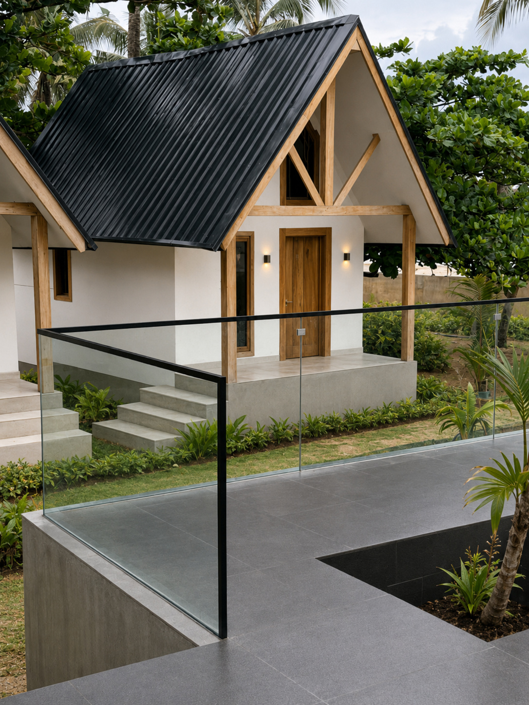 A-frame with private porch